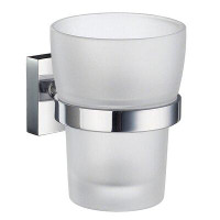 Orren Ellis Witherspoon Frosted Glass Tumbler and Tumbler Holder