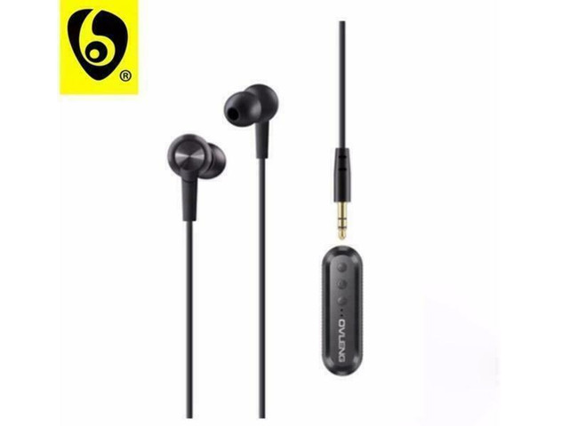 Ovleng M8 Clip Wireless Bluetooth Adapter and Earphone Combo with Mic & Micro SD Slot - Black in Cell Phone Accessories in Québec