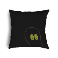 The Holiday Aisle® Halloween Ghost Eyes Accent Pillow with Removable Insert