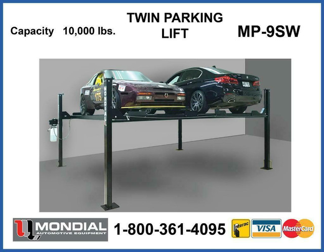 MP9SW DOUBLE PARKING LIFT CAR LIFT AUTO HOIST NEW STORAGE LIFT CSA in Other