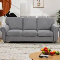 Charlton Home Belva 84.7'' Chenille Rolled Arms Sofa
