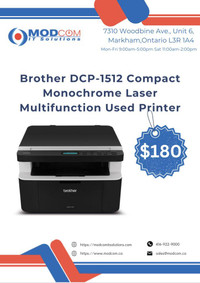 Brother DCP-1512 Compact Monochrome Laser Multifunction Used Printer FOR SALE!!!