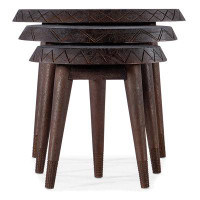 Hooker Furniture Commerce and Market Solid Wood 3 Legs Nesting Tables Set