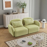 Latitude Run® Living Room Furniture Lazy Sofa Loveseat Teddy Fabric