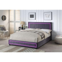Latitude Run® Upholstered Platform Bed with LED Lights and 4 Drawers