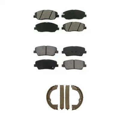 Front Rear Semi-Metallic Brake Pads And Parking Shoes Kit For Hyundai Santa Fe XL 3.3L KSN-100707