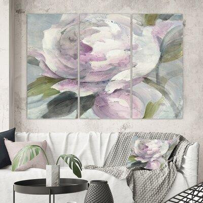 Made in Canada - East Urban Home Shabby Elegance 'Twilight Peony' Painting Multi-Piece Image on Wrapped Canvas in Painting & Paint Supplies