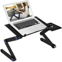sawpy 16.5" Adjustable Laptop Desk Laptop Stand For Bed Portable Lap Desk Foldable Table Workstation Notebook Riser With