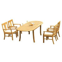Rosecliff Heights Kevon Oval 4 - Person Teak Dining Set