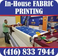 FAST Dye Sublimation FABRIC Printing in Toronto - We RE-PRINT ANY Trade Show Fabric Displays Back Walls Backdrops Booths