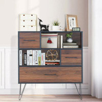 Corrigan Studio 3-tier wooden storage cabinet with drawers
