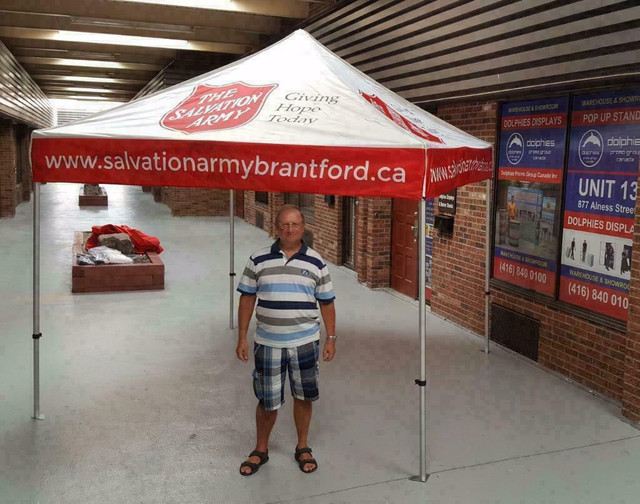 2 DAYS PRODUCTION: Heavy Duty Outdoor 10x10 EZ Pop Up Canopy Instant TENT Commercial Grade + CUSTOM Printed Canopy in Other Business & Industrial in Ontario - Image 2