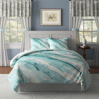 Made in Canada - The Twillery Co. Hanish Teal Microfiber 3 Piece Duvet Cover Set