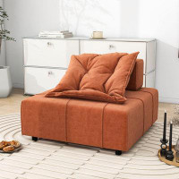 Latitude Run® Modular Sectional Single Sofa, Armless Chair with Removable Back Cushion