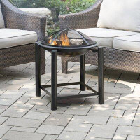 Darby Home Co Haddox 21" Square Raised Fire Pit