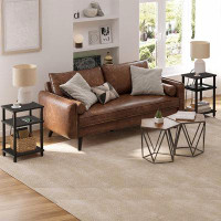 Latitude Run® Sofa Side Table, Bedside Table, Coffee Table, 3-Layer Storage Shelf (Set Of 2)