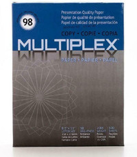 Multiplex High Bright Copy Paper - 8.5 x 11 - Letter size, 20lbs, 98 Bright, FSC Certified - 1x500 Sheets Pack