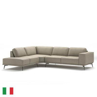 Furniture Superstores Leather Sectional Beige Colour With Left Facing Chaise