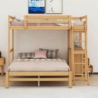 Harriet Bee Hardisty Kids Twin Over Full Bunk Bed with Drawers
