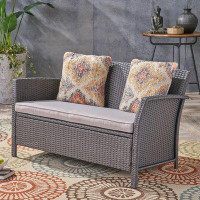 Red Barrel Studio Rummond 51" Wide Outdoor Loveseat with Cushions