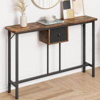 17 Stories Sofa Console Table With Drawer Narrow Sofa Table Behind Couch
