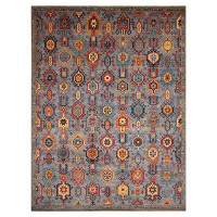 Bokara Rug Co., Inc. High-Quality Hand-Knotted Grey/Brown/Red Area Rug