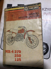 Manuel 1978 Can-Am MX-4 370 250 125 Operator Manual