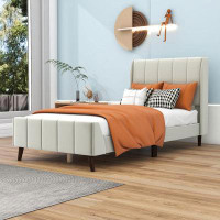 Ivy Bronx Upholstered Platform Bed with Slats