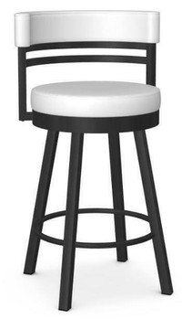 Black n White Swivel Kitchen Island Counter Stool (In Stock, Ready to Ship)
