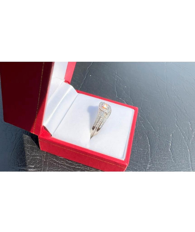 #403 - Natural Diamond - Baguette &amp; Brilliant Cut Diamond Wedding Set, Size 9 3/4 in Jewellery & Watches - Image 4