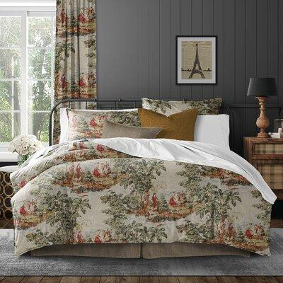 Made in Canada - The Tailor's Bed French Countryside Antique  Red Full/Double Comforter & 2 Pillow Shams Set in Bedding