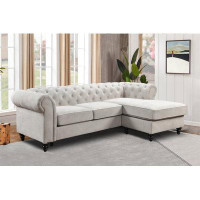 Darby Home Co 98" L Shaped Couch with Reversible Chaise,Upholstered Sectional,sectional sofa