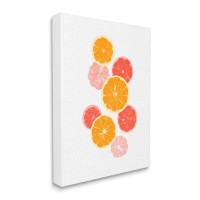 Stupell Industries Mixed Citrus Fruit Slices Casual Summer Kitchen Canvas Wall Art By Emma Caroline