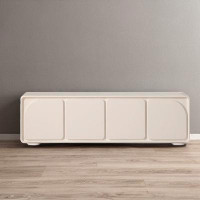 Orren Ellis Nordic modern simple living room solid wood minimalist TV cabinet.