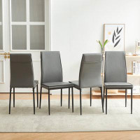 George Oliver Set of 4 Modern Dining Chairs with Metal Legs