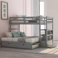 Harriet Bee Win Over Twin/King Bunk Bed With Twin Size Trundle