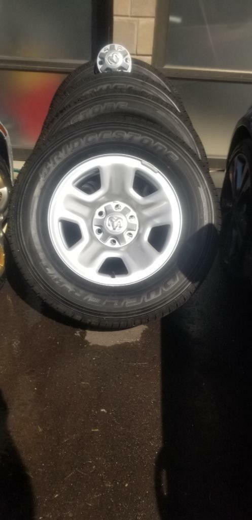 BRAND NEW TAKE OFF  2020  DODGE RAM ( 6 LUG ) 18 INCH WHEELS  WITH BRIDGESTONE 275/65/18 ALL SEASONS WITH TPMS in Tires & Rims in Ontario