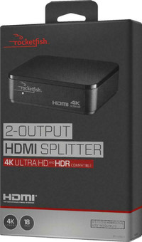 Rocketfish RF-G1603-C 3-Port 4K HDMI Splitter (New other)