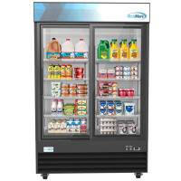 KoolMore 53 in. Two-Door Merchandiser Refrigerator - 45 Cu Ft. MDR-2D-GSLD