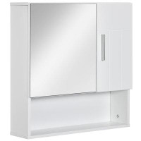 Latitude Run® Surface Mount Frameless of 2 Doors Medicine Cabinet with 5 Adjustable Shelves