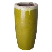 Foundry Select TALL ROUND POT LG  REEF/LIME 18X35.5"H