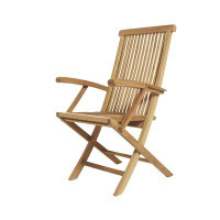 ARB Teak & Specialties Red Barrel Studio® Solid Wood Patio Folding Chair