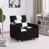Latitude Run® Convertible Sleeper Sofa Chair Bed, Adjustable Chair with Pillow for Living Room