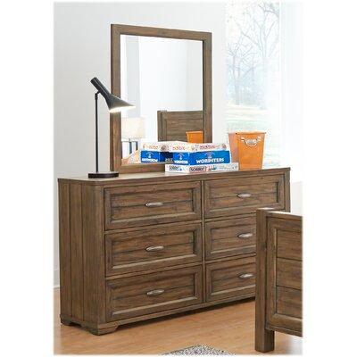 My Home Furnishings Logan 6 Drawer Double Dresser with Mirror in Dressers & Wardrobes