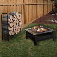 Red Barrel Studio 14'' H x 32'' W Steel Wood Burning Outdoor Fire Pit Table