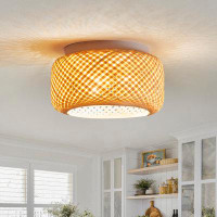 Bay Isle Home™ Rattan Light Fixtures Ceiling Mount