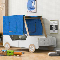 Latitude Run® Car Shaped Bed With Tents