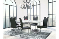 Spring Sale!!  Cosmopolitan Design Faux Marble Dining Table with Extension