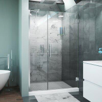 Arizona Shower Door Scottsdale 43" x 72" Hinged Frameless Shower Door with Invisible Shield by Clean-X