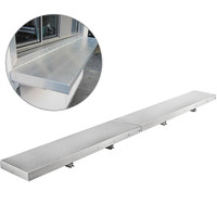 96&#39; x 12 folding concession shelf - stainless steel